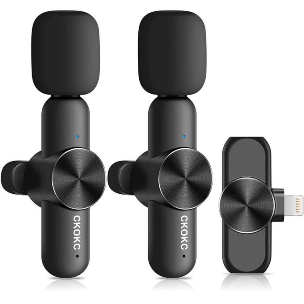 Dual wireless microphones for iPhone, video, interview recording BNIB